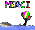 Gif animé merci dauphin